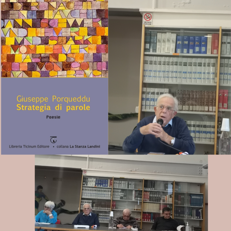 Presentato il libro di poesie di Giuseppe Porqueddu – Libreria Ticinum Editore, Collana La Stanza Landini